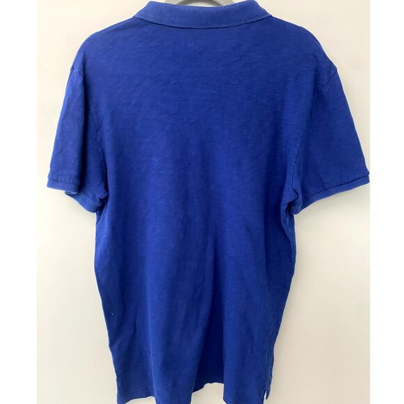 Y2K Aeropostale Blue Men's Branded Logo Short Sleeve Cotton Polo Tee L - Picture 6 of 8